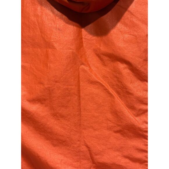 Chico's Zenergy Vest Womens Size 2 Orange Hooded Full Zip Pockets Windbreaker - Picture 2 of 6